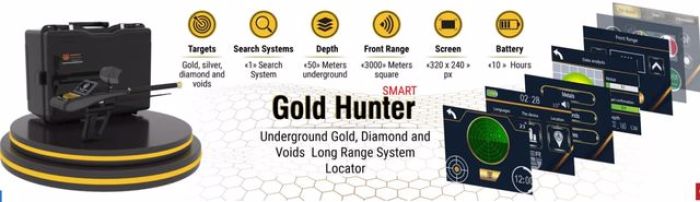 جهاز جولد هانتر سمارت  للبحث عن الذهب والكنوز الدفينة والمعادن الثمينة والألماس  2